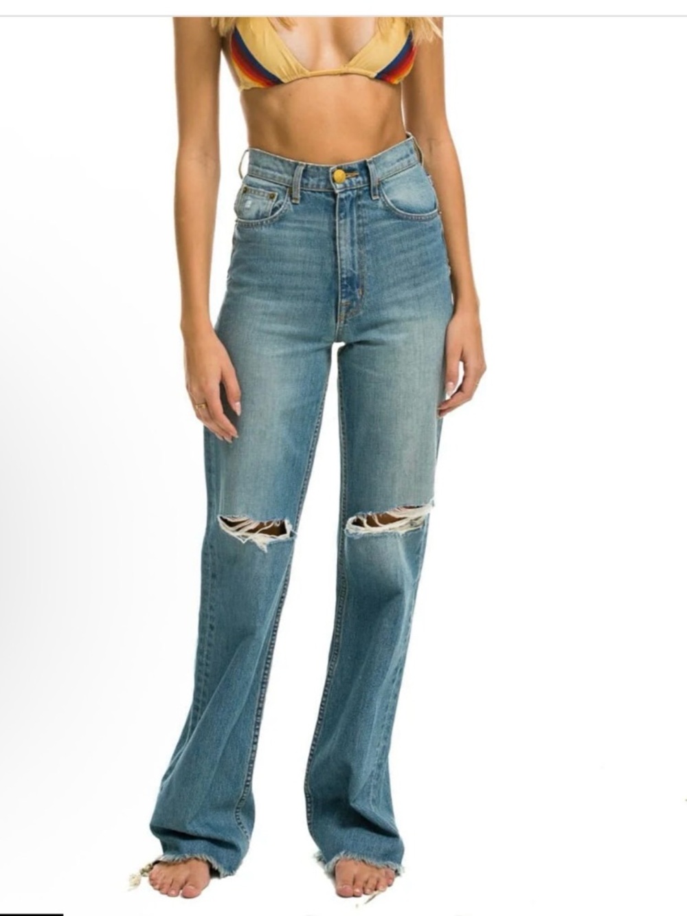Aviator Nation HI RISE WIDE-LEG GYPSY JEAN
